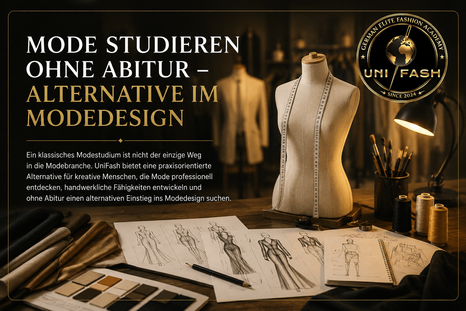 Mode studieren ohne Abitur bei UniFash als Alternative im Modedesign und Maßschneiderhandwerk
