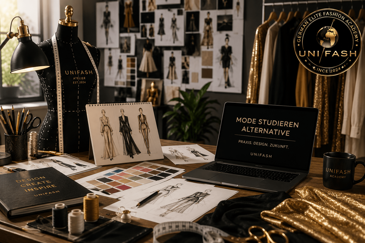 Mode studieren Alternative bei UniFash Mode studieren Alternative bei UniFash mit Atelier, Fashion Skizzen und Modedesign Weiterbildung